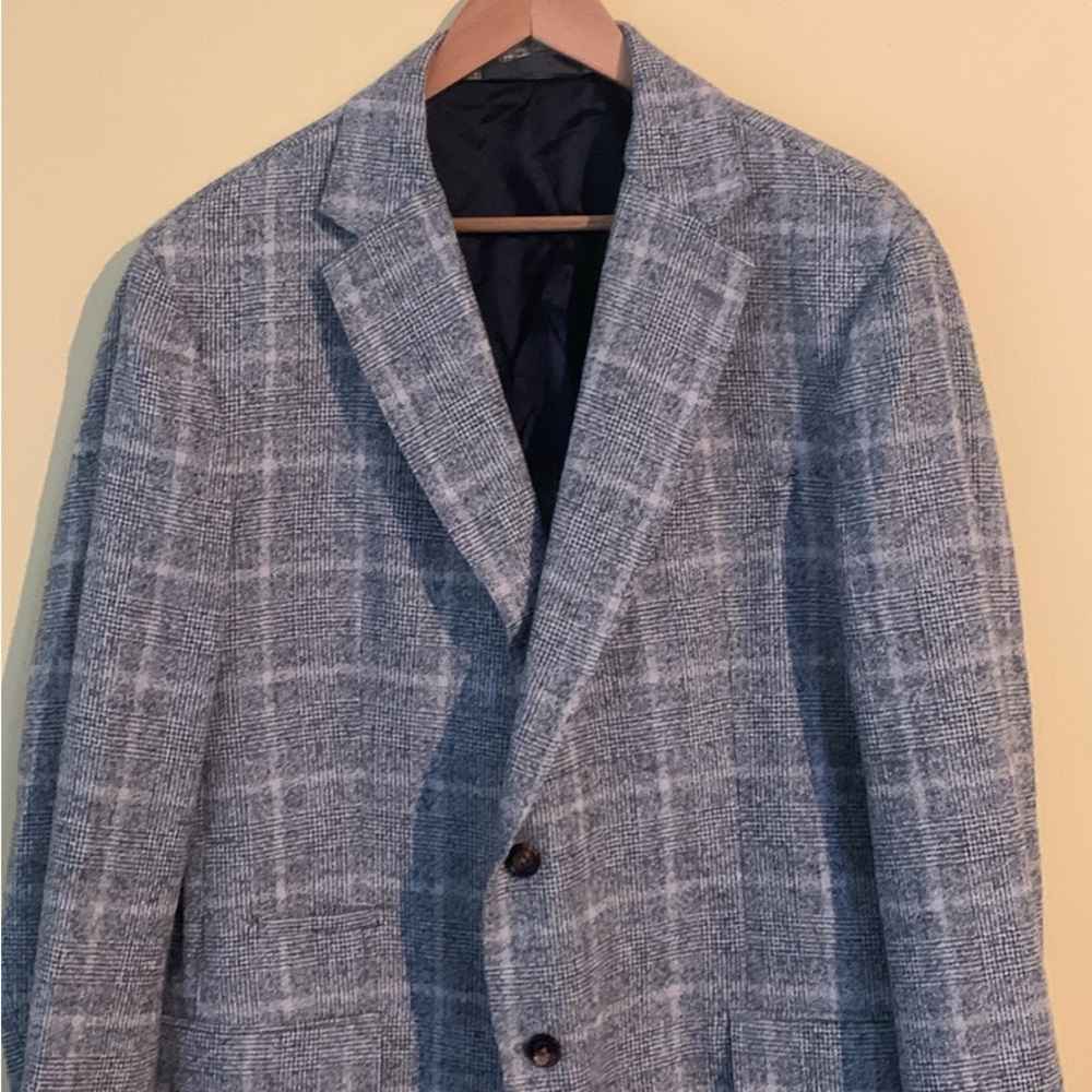 Eleventy Charcoal Checkered Blazer